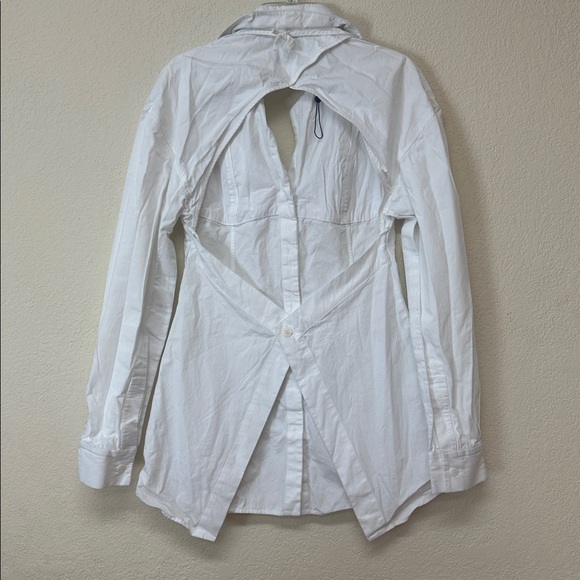 Jacquemus Women’s LE COUP DE SOLEIL White Blouse with Open Back Sz Small - Picture 5 of 5